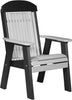 LuxCraft LuxCraft 2' Classic Highback Recycled Plastic Chair Dove Gray on Black Chair 2CPBDGB