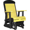 LuxCraft LuxCraft 2 foot Classic Highback Recycled Plastic Glider Chair Yellow on Black Glider Chair 2CPGYB