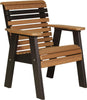 LuxCraft LuxCraft 2' Rollback Recycled Plastic Chair Antique Mahogany on Black Outdoor Chair 2PPBAMB