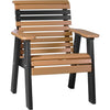 LuxCraft LuxCraft 2' Rollback Recycled Plastic Chair Cedar on Black Outdoor Chair 2PPBCB