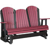 LuxCraft Cherry wood 5 ft. Recycled Plastic Adirondack Outdoor Glider