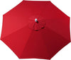 LuxCraft LuxCraft 9' Market Outdoor Umbrella Logo Red / Black Accessories 9MULR5477-Black