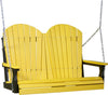 LuxCraft LuxCraft Adirondack 4ft. Recycled Plastic Porch Swing Yellow on Black / Adirondack Porch Swing 4APSYB