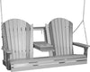 LuxCraft Dove Gray Adirondack 5ft. Recycled Plastic Porch Swing