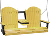 LuxCraft LuxCraft Adirondack 5ft. Recycled Plastic Porch Swing Yellow On Black / Adirondack Porch Swing 5APSYB