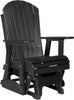 LuxCraft LuxCraft Adirondack Recycled Plastic 2 Foot Glider Chair Black Glider Chair 2APGBK