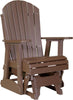 LuxCraft Chestnut Brown Adirondack Recycled Plastic 2 Foot Glider Chair