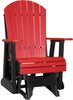 LuxCraft LuxCraft Adirondack Recycled Plastic 2 Foot Glider Chair Red on Black Glider Chair 2APGRB
