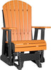 LuxCraft LuxCraft Adirondack Recycled Plastic 2 Foot Glider Chair Tangerine on Black Glider Chair 2APGTB