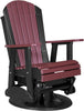 Luxcraft Cherry wood Adirondack Recycled Plastic Swivel Glider Chair
