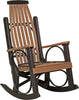 LuxCraft LuxCraft Antique Mahogany Grandpa's Recycled Plastic Rocking Chair (2 Chairs) Antique Mahogany on Black Rocking Chair PGRAMB