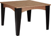 LuxCraft LuxCraft Antique Mahogany Recycled Plastic Island Dining Table Antique Mahogany on Black Tables IDT44SAMB