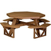 LuxCraft LuxCraft Antique Mahogany Recycled Plastic Octagon Picnic Table Antique Mahogany Tables POPTAM