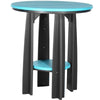LuxCraft LuxCraft Aruba Blue Recycled Plastic 36" Balcony Table Aruba Blue On Black Tables PBATABB