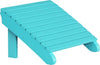 LuxCraft LuxCraft Aruba Blue Recycled Plastic Deluxe Adirondack Footrest Aruba Blue Adirondack Deck Chair PDAFAB