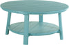 LuxCraft LuxCraft Aruba Blue Recycled Plastic Deluxe Conversation Table Aruba Blue Conversation Table PDCTAB