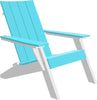 LuxCraft Luxcraft Aruba Urban Adirondack Chair Aruba Blue on White Adirondack Deck Chair UACABW