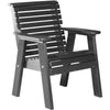 LuxCraft LuxCraft Black 2' Rollback Recycled Plastic Chair Black Outdoor Chair 2PPBBK