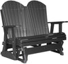 LuxCraft LuxCraft Black 4 ft. Recycled Plastic Adirondack Outdoor Glider Black Adirondack Glider 4APGBK