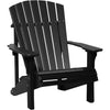 LuxCraft LuxCraft Black Deluxe Recycled Plastic Adirondack Chair Black Adirondack Deck Chair PDACBK
