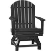 LuxCraft LuxCraft Black Recycled Plastic Adirondack Swivel Chair Black / Bar Chair Adirondack Chair PASCBBK