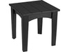 LuxCraft LuxCraft Black Recycled Plastic Island End Table Black Accessories IETBK