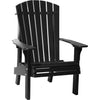 LuxCraft LuxCraft Black Royal Recycled Plastic Adirondack Chair Black Adirondack Deck Chair RACBK