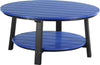 LuxCraft LuxCraft Blue Recycled Plastic Deluxe Conversation Table Blue on Black Conversation Table PDCTBB