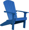 LuxCraft LuxCraft Blue Recycled Plastic Lakeside Adirondack Chair Blue Adirondack Deck Chair LACB