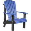 LuxCraft LuxCraft Blue Royal Recycled Plastic Adirondack Chair Blue On Black Adirondack Deck Chair RACBB