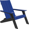 LuxCraft Luxcraft Blue Urban Adirondack Chair Blue on Black Adirondack Deck Chair UACBB
