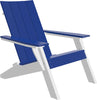 LuxCraft Luxcraft Blue Urban Adirondack Chair Blue on White Adirondack Deck Chair UACABW