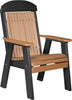 LuxCraft LuxCraft Cedar 2' Classic Highback Recycled Plastic Chair Cedar on Black Chair 2CPBCB