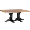 LuxCraft LuxCraft Cedar Recycled Plastic 4x6 Rectangular Table Cedar On Black / Bar Tables P46RTBCB