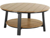 LuxCraft LuxCraft Cedar Recycled Plastic Deluxe Conversation Table Cedar on Black Conversation Table PDCTCB