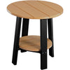 LuxCraft LuxCraft Cedar Recycled Plastic Deluxe End Table Cedar On Black End Table PDETCB