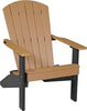 LuxCraft LuxCraft Cedar Recycled Plastic Lakeside Adirondack Chair Cedar on Black Adirondack Deck Chair LACCB