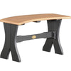 LuxCraft LuxCraft Cedar Recycled Plastic Table Bench Cedar On Black / 28" Bench P28TBCB