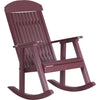 LuxCraft LuxCraft Cherry Classic Traditional Recycled Plastic Porch Rocking Chair (2 Chairs) Cherry Rocking Chair PPRC