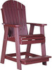 LuxCraft LuxCraft Cherry Recycled Plastic Adirondack Balcony Chair Cherry Adirondack Chair PABCCW