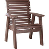 LuxCraft LuxCraft Chestnut Brown 2' Rollback Recycled Plastic Chair Chestnut Brown Outdoor Chair 2PPBCBR