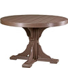 LuxCraft LuxCraft Chestnut Brown Recycled Plastic 4' Round Table Chestnut Brown / Bar Tables P4RTBCBR
