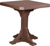 LuxCraft LuxCraft Chestnut Brown Recycled Plastic 41" Square Table Chestnut Brown / Bar Tables P41STBCBR