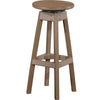 LuxCraft LuxCraft Chestnut Brown Recycled Plastic Bar Stool Chestnut Brown Stool PBSCBR