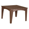 LuxCraft LuxCraft Chestnut Brown Recycled Plastic Island Dining Table Chestnut Brown Tables IDT44SCBR