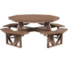 LuxCraft LuxCraft Chestnut Brown Recycled Plastic Octagon Picnic Table Chestnut Brown Tables POPTCBR