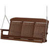 LuxCraft LuxCraft Classic Highback 5ft. Recycled Plastic Porch Swing Chestnut Brown / Classic Porch Swing 5CPSCBR
