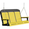 LuxCraft LuxCraft Classic Highback 5ft. Recycled Plastic Porch Swing Yellow On Black / Classic Porch Swing 5CPSYB