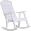 LuxCraft LuxCraft Classic Traditional Recycled Plastic Porch Rocking Chair (2 Chairs) White Rocking Chair PPRW