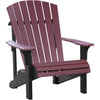 LuxCraft Cherry wood Deluxe Recycled Plastic Adirondack Chair